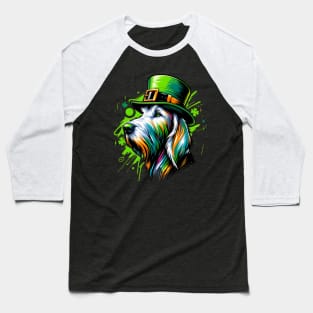 Spinone Italiano Enjoys a St Patrick's Day Celebration Baseball T-Shirt